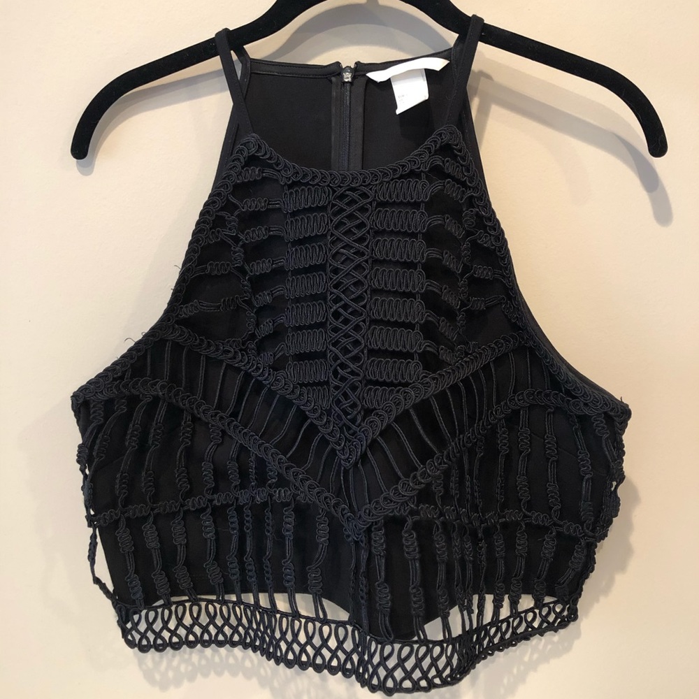 Classy black crop top